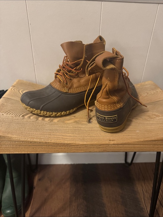 L.L. Bean Shoes - L.L. Bean Two-Tone Duck Boots in Brown & Dark Brown (Men 7 Women 9) Med. width